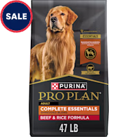 Purina Pro Plan Complete Essentials Shredded Blend Beef and Rice Dry Dog Food Formula with Probiotics for Dogs