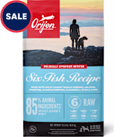 ORIJEN Grain Free & Poultry Free, Six Fish, High Protein, Fresh & Raw Animal Ingredients Dry Dog Food