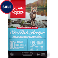 ORIJEN Grain Free Six Fish Premium High Protein Fresh & Raw Animal Ingredients Dry Cat Food