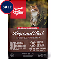 ORIJEN Grain Free Regional Red Premium High Protein Fresh & Raw Animal Ingredients Dry Cat Food