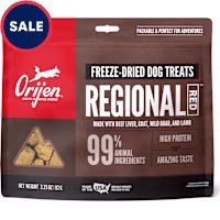 ORIJEN Freeze Dried Grain Free, High Protein, Raw Animal Ingredients, Regional Red Dog Treats