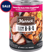 Merrick Slow Cooked BBQ Premium and Healthy Real Meat Grain Free Kansas City Style with Pork Canned Dog Food