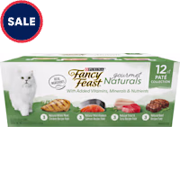 Fancy Feast Gourmet Naturals Beef, Chicken, Salmon, Trout and Tuna Wet Cat Food Pate Variety Pack