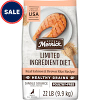 Merrick Limited Ingredient Diet Premium and Natural Kibble with Healthy Grains, Salmon and Brown Rice Dog Food