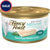 Fancy Feast Grain Free Gourmet Naturals Ocean Whitefish Recipe Pate Wet Cat Food