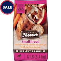Merrick Healthy Grains Wholesome and Natural Kibble, Small Breed Recipe Premium Dry Dog Food for Small Dogs