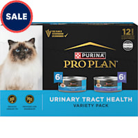 Purina Pro Plan Urinary Tract Turkey & Giblets, Ocean Whitefish Entrees Health Pate Cat Food Variety Pack
