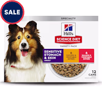 Hill's Science Diet Adult Sensitive Stomach & Sensitive Skin Chicken & Salmon Canned Dog Food Variety Pack