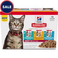 Hill's Science Diet Chicken, Tuna and Ocean Fish Adult Wet Cat Food Variety Pack