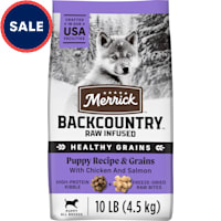 Merrick Backcountry Healthy Grains Premium Kibble with Freeze Dried Raw Pieces, Chicken Dry Puppy Food