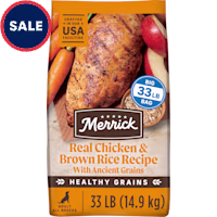 Merrick Healthy Grains Wholesome and Natural Kibble with Chicken and Brown Rice Premium Adult Dry Dog Food
