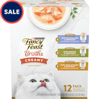 Fancy Feast Lickable Complement Creamy Broth Wet Cat Food Topper Variety Pack