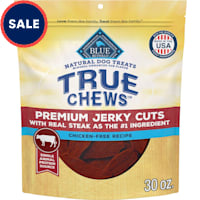 Blue Buffalo True Chews Made in the USA with Natural Ingredients, Beef, Premium Jerky Cuts Dog Treats