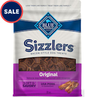 Blue Buffalo Sizzlers Bacon-Style Original Flavor Dog Treats with Real USA Pork