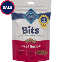 Blue Buffalo Bits Made with Natural Ingredients & Enhanced with DHA Soft Dog Treats for Training