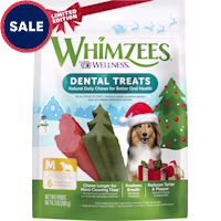 Whimzees Medium Holiday Natural Grain Free Dog Dental Chews