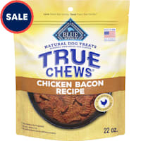 Blue Buffalo True Chews Made in the USA with Natural Ingredients, Chicken Bacon Recipe Dog Treats