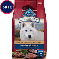 Blue Buffalo Blue Wilderness Red Meat with Grain Rocky Mountain Recipe High Protein Natural Senior Dry Dog Food