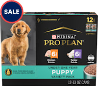 Purina Pro Plan Development Grain Free Chicken Entree and Grain Free Turkey Entree Puppy Wet Dog Food Variety Pack