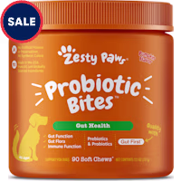 Zesty Paws Pumpkin Probiotic Bites Soft Chews for Dogs