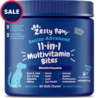 Zesty Paws Chicken Senior Advanced 11-in-1 Multivitamin Bites Soft Chews for Dogs