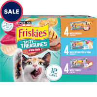 Purina Friskies Tasty Treasures Prime Filets Wet Cat Food Variety Pack
