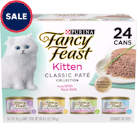 Fancy Feast Grain Free Classic Pate Collection Wet Kitten Food Variety Pack
