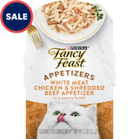 Fancy Feast Lickable Grain Free White Meat Chicken & Shredded Beef Appetizer Cat Food Topper