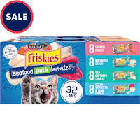 Purina Friskies Seafood Favorites Wet Cat Food Pate Variety Pack