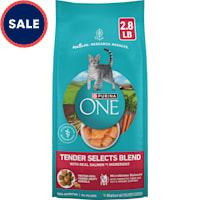 Purina ONE Natural Tender Selects Blend With Real Salmon Dry Cat Food