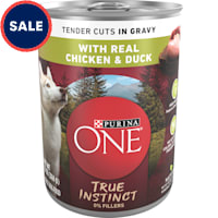 Purina ONE High Protein True Instinct Tender Cuts in Gravy With Real Chicken and Duck Wet Dog Food