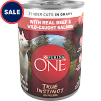 Purina ONE High Protein True Instinct Tender Cuts With Real Beef and Wild-Caught Salmon Wet Dog Food