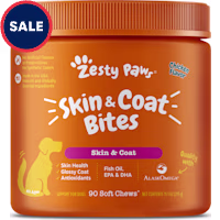 Zesty Paws Chicken Skin & Coat Bites for Dogs