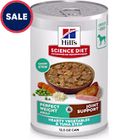 Hill's Science Diet Adult Perfect Weight & Joint Support Hearty Vegetables and Tuna Stew Dog Food