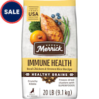 Merrick Healthy Grains Chicken With Freeze-Dried Clusters With Superfoods Immune Health Recipe Dry Dog Food
