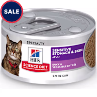 Hill's Science Diet Adult Sensitive Stomach & Sensitive Skin Duck & Vegetable Entree Wet Cat Food