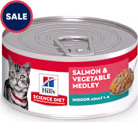 Hill's Science Diet Adult Indoor Salmon & Vegetable Medley Canned Cat Food