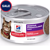 Hill's Science Diet Adult Sensitive Stomach & Sensitive Skin Salmon & Vegetable Entree Wet Cat Food