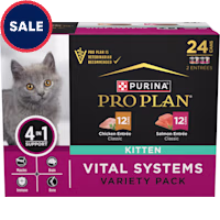 Purina Pro Plan Vital Systems Chicken & Salmon Entree Wet Kitten Food 4-in-1 Variety Pack