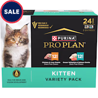 Purina Pro Plan Development Grain Free Chicken Liver and Ocean Whitefish Salmon Wet Kitten Food Variety Pack