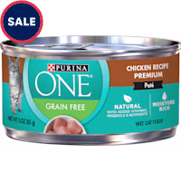 Purina ONE Natural High Protein Grain Free Chicken Recipe Pate Wet Cat Food