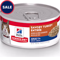 Hill's Science Diet Senior 7+ Savory Turkey Entree Canned Wet Cat Food