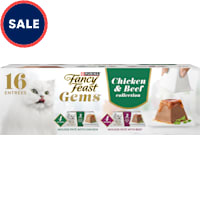 Purina Fancy Feast Gems Mousse Pate Chicken and Beef Variety Pack Topped with Savory Gravy Cat Food