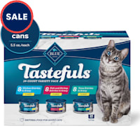 Blue Buffalo Tastefuls Flaked Tuna, Chicken, Fish & Shrimp Wet Cat Food Variety Pack