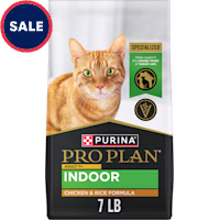 Purina Pro Plan Adult 7 Plus Indoor Chicken and Rice Formula High Protein Cat Food