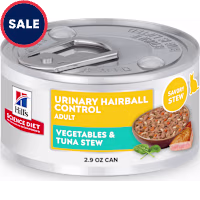 Hill's Science Diet Adult Urinary Hairball Control Vegetable & Tuna Stew Wet Cat Food