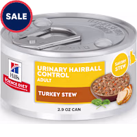 Hill's Science Diet Adult Urinary Hairball Control Turkey & Vegetable Stew Wet Cat Food