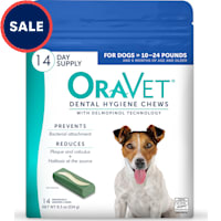 ORAVET Dental Hygiene Chews for Dogs 10-24 lbs.