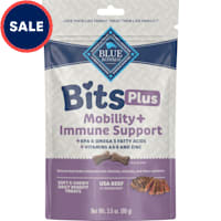 Blue Buffalo Soft & Chewy Beef Morsels BLUE Bits Plus Mobility and Immune Support Daily Benefit Dog Treats