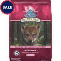 Blue Buffalo Wilderness Salmon Recipe High-Protein Natural Dry Food for Puppies